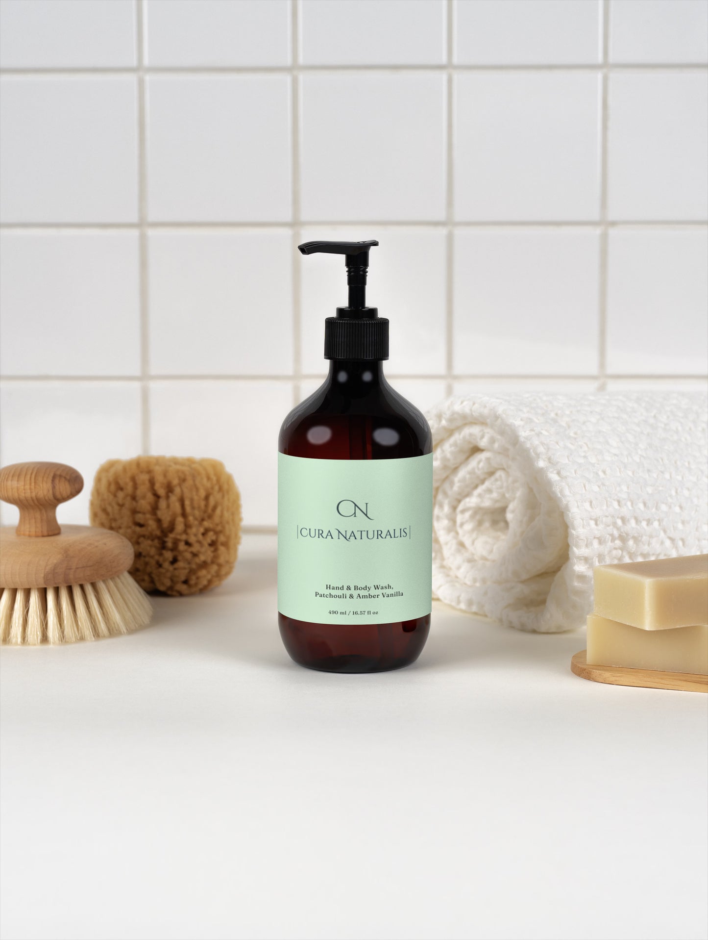 Hand & Body Wash, Patchouli & Amber Vanilla, 490ml