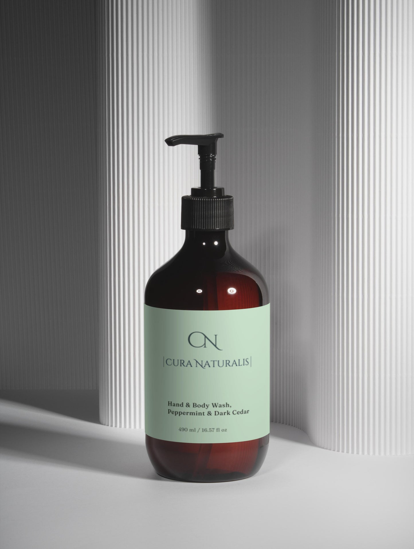 Hand & Body Wash, Peppermint & Dark Cedar, 490ml