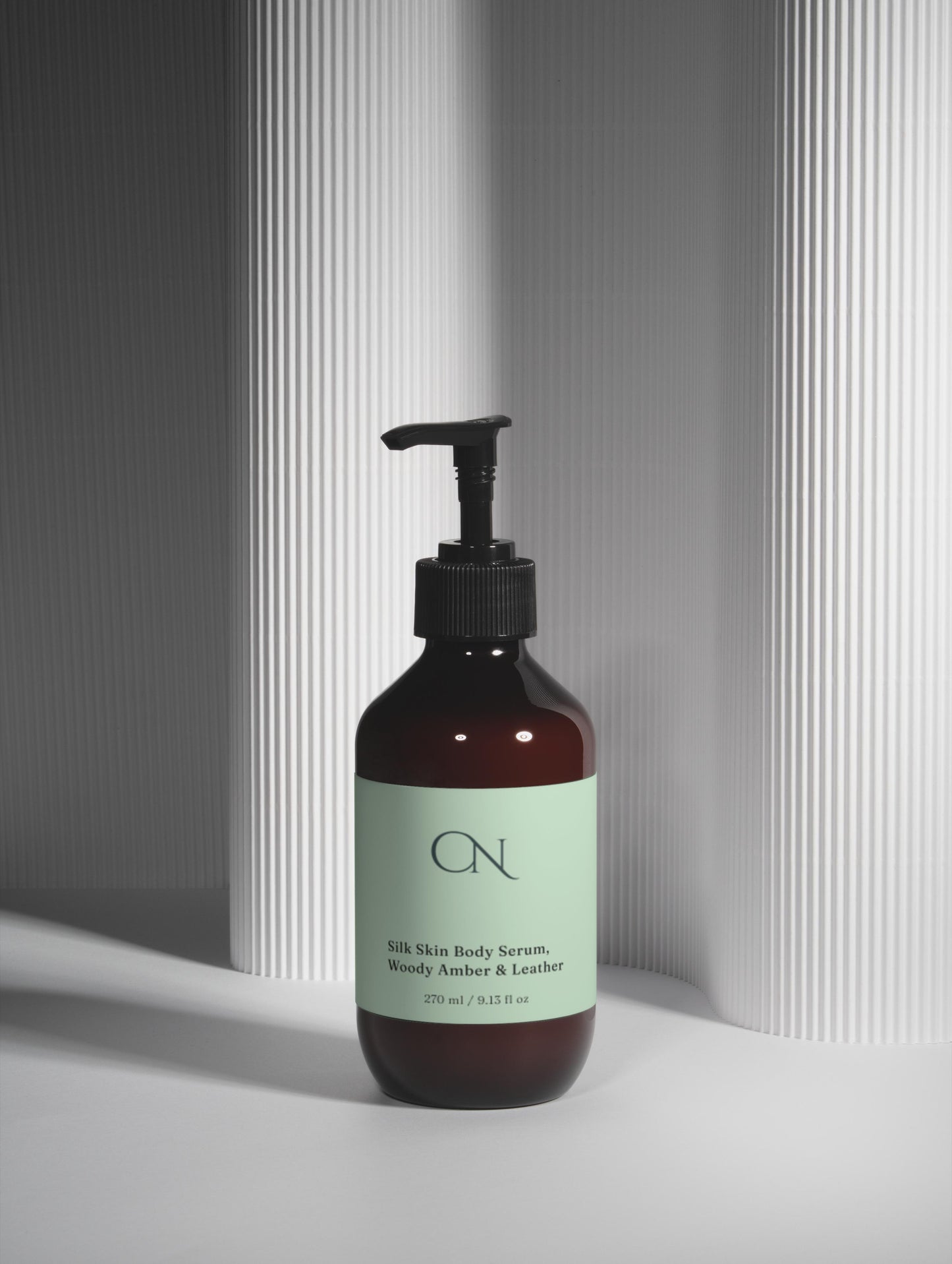 Silk Skin Body Serum, Woody Amber & Leather, 270ml