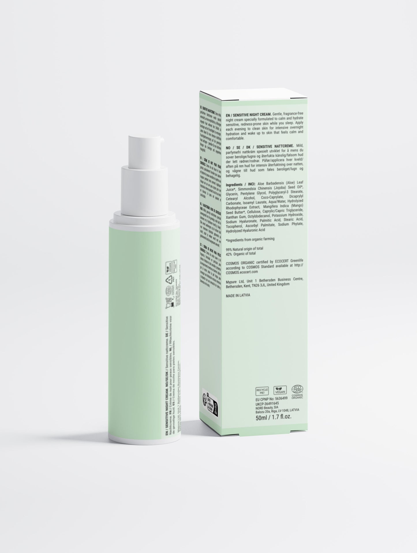 Sensitive Skin Overnight Cream, Fragrance-Free, 50 ml