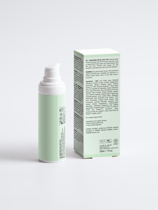 Sunscreen SPF30, with tint, 50ml